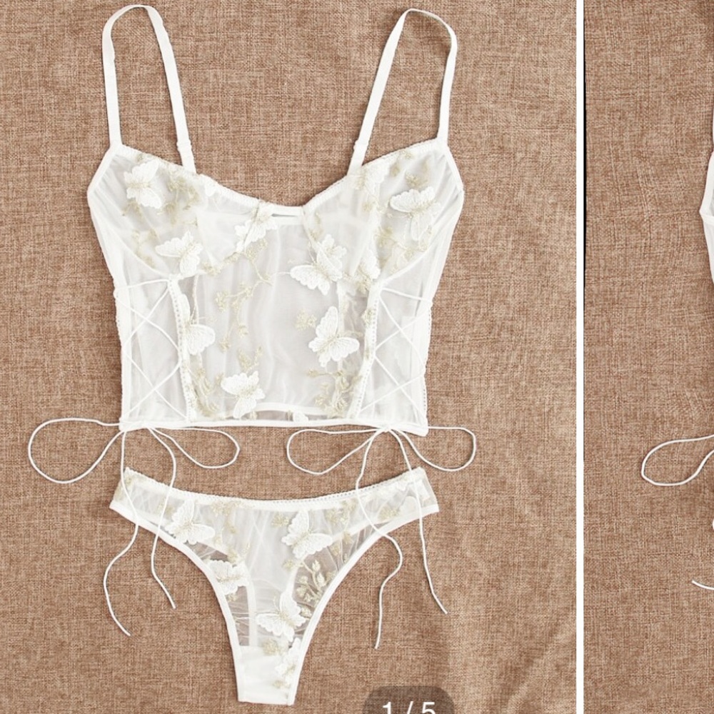 NWT! Butterfly Lingerie Set